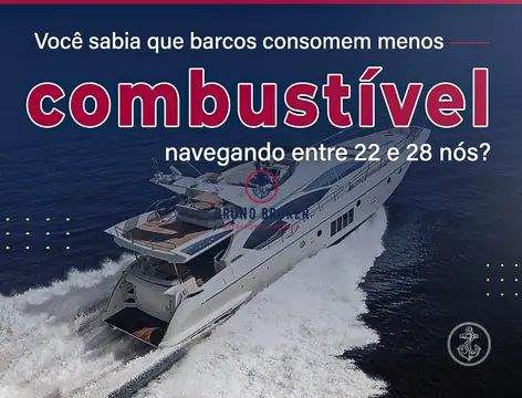 Você sabia que barcos consomem menos combustível navegando entre 22 e 28 nós?
